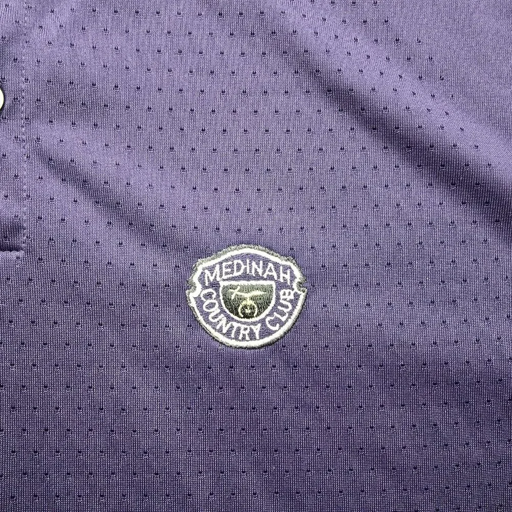 Nike Golf Polo Shirt Mens Large Purple Y2K‎ Medinah Country Club Dri Fit